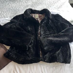 Women's Black Faux Fur Jacket